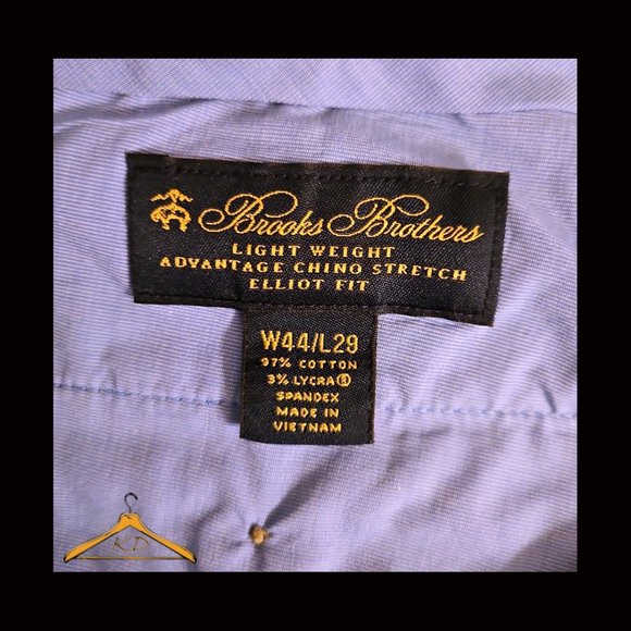 Brooks Brothers Chinos: 44x29 (44x28 actual), Khaki, Elliot Fit - NWOT - Picture 5 of 6